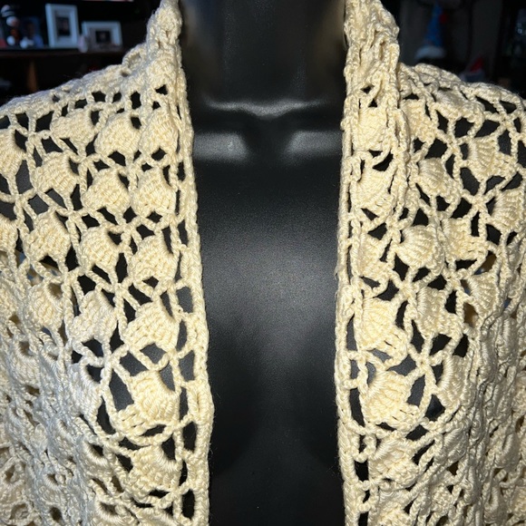 Hand Made Crochet Tassel Shawl - Picture 2 of 5
